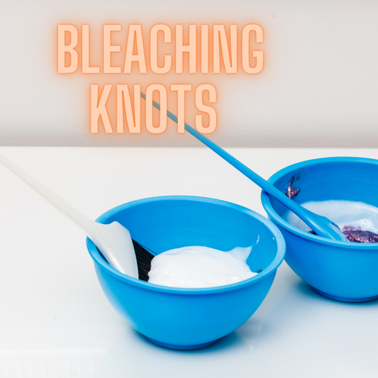 Bleaching knots on wig